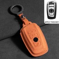 Car Key Case Cover Shell For Bmw X1 X3 X5 X6 Series 1 2 5 7 8 F15 F16 E53 E70 E39 F10 F30 G30 G20 G11 G01 G02 G05 Suede Keychain