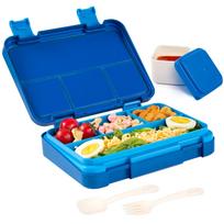 1180ml Adorable Cartoon Printed Bento Box Microwavable Divided Lunch Box Leakproof BPA-Free Food Container for School Student 5&1