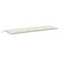 Garden Bench Cushion Melange Cream 180 x 50 x 7 cm Fabric