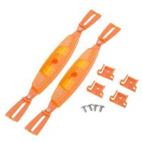 Universalūs dviračių stipinų atšvaitai Plastikinis dviračio rato saugos žibintas Atšvaitiniai stipinų priedai Lengvai montuojami 1 orange