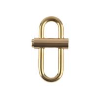 Brass Lock Keychain Smal Ovals Slide Locking Snap Lock Clip Buckle Carabiner Key Holder Adjustable Metal Buckles 1