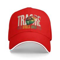 Make Africa Great Again Ibrahim Traore Burkina Faso Baseball Caps Fashion Unisex Hats One Size raudona