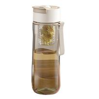BPA Free Heat-resistant Tumbler Tritan Material Tea Cup with Filter  Daily Hydration Black 700ml