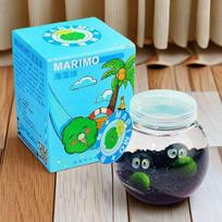 Marimo samanos rutulio akvariumo rinkinys su stiklainiu ir dekoratyviniais akmenukais Ekologiškas vandens augalas Darbalaukio vandens sodas Mikro kraštovaizdžio rinkinys One Size