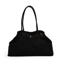 IELGY Ladies Underarm Bag Suede Lazy Shoulder Bag juoda