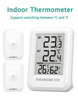ORIA Outdoor Thermometer Wireless Indoor Hygrometer Digital Room Thermometer with 2 Sensors for Office Home dramblio kaulas