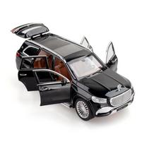 1/24 Scale Benz Maybach GLS600 Alloy Model Car Children's Toy Car Gift Ornaments Simulation SUV Car Model Boys Collection 1/24-20.5x9x6cm juoda