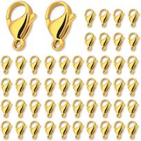 20PCS 18K Gold Plated Lobster Clasps 10/12/14mm Copper Lobster Claw Clasps Bulk for Jewelry Making DIY Necklace Bracelet 10mm-20pcs yellow