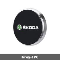 nzqdk0 For Skoda Alloy Car Logo Phone Holder Magnetic GPS Stand Accessories Kamiq Karoq Octavia 2 3 Rapid Scala Kami Fabia VII VRS