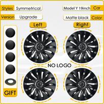 AEQTV1 4PCS HubCap Performance Wheel Caps Automobile Replacemen Hub cap Full Rim Cover Accessories For Tesla Model Y 19 Inch 2018-2024 For Tesla&19 Inch 2018-2024&For Model Y