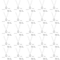 Stainless steel white oval crystal necklace 26 letters A-Z zircon women's sweater chain friend gift B&45-50cm