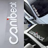 Šaunus Canibeat automobilio lipduko lango priekinio stiklo lipdukas auto motociklo dekoras white