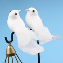 2 vnt. Birds Simulation Dirbtinės plunksnos balandžiai Feather Park Mall ornamentas