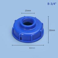 Ibc Tank Fittins S60X6 šiurkščiavilnių srieginis dangtelis iki 1/2  3/4  1  adapterio jungties 25mm