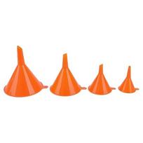 4 vnt. Plastikinis automobilio alyvos benzino piltuvėlis difuzorius namų virtuvės įrankis 4pcs oranžinė