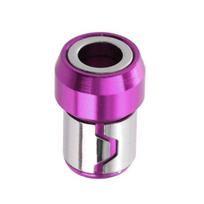 Metalinio magnetinio žiedo varžtų paėmimo įrankis 1/4 colio 6,35 mm atsuktuvo antgaliui violetinė