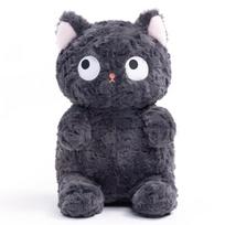 Kūrybinis animacinis filmas juodos katės pagalvė Miela lėlė katė pliušinis žaislas Šviečianti animacinė lėlė 43cm（0.75kg） black