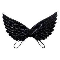 Angel Wings Unisex kostiumų aksesuarai suaugusiems ir vaikams Blizgantys sparnai, skirti Cosplay juoda