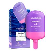 Aqualogica Illuminate + Pieno Konsistencijos Drėkinamasis Losjonas - 70 ml | Lengva Pieno Konsistencija | Sulygina Odos Toną | 48 val. Gilus Drėkinimas
