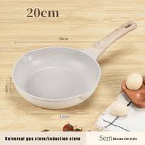 Ceramic cookware household induction cooker universal kitchen utensil steak frying pan durable non stick frying pan frying pan white