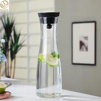 Stiklinis grafinas su dangteliu, nerūdijančio plieno vaisių iešmelis, karščiui atsparus vandens ąsotis ledinei arbatai, sultims, karštam ar šaltam vandeniui 1,2/1,5 l 1200ML white