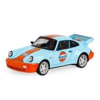 1:24 mastelio Porsche 964 Carrera RS 911 lydinio automobilis, liejiniai ir žaislinės transporto priemonės, automobilio modelis, garsas ir šviesa, atitraukiamas automobilis, žaislai vaikams, dovanos dangaus mėlyna spalva