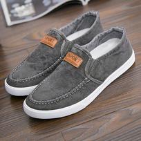 Men's Shoes Spring Joker Men's Canvas Shoes One Pedal Sports Leisure Lazy Breathable Non-slip Shoes. 38