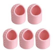5 vnt. Siuvimo pirštų apsauga Apsauga nuo pradūrimo Ilgų nagų Ergonomiška Neslystanti tekstūra Siuvimas 5pcs rožinė
