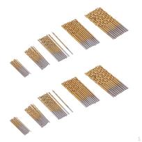100 Pieces HSS Titanium Drill Bit Set Twist Straight Shank 1.0mm-3.0mm