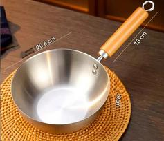 430 Stainless Steel Non-Stick pan Small Frying Wok Pan Home Kitchen Induction Cooker Gas Stove Special Uncoated Skillet Soup Pot