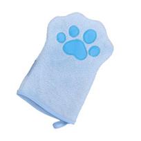 Cute Paw Pet Towel Ultra Absorbent Microfiber Dog Grooming Towel Glove Soft Quick Drying Towel dangaus mėlyna spalva