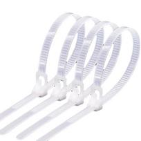 100Pcs 4.8x200mm Releasable Cable Ties Colored Plastics Reusable Cable Ties Multipurpose Wrap Nylon Zip Bundle Ties. Light Grey