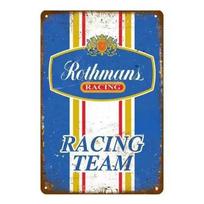 Rothmans Racing Team Vintage Tin Sign Man Cave Decor Retro Wall Art 20x30cm（7.8x11.8inch）