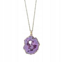 Karoliai Natūralus Geodo Kristalas Mineralai Amuletas 2,5-3,5 Cm Violetinis