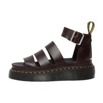 Dr. Martens Clarissa II Atlas Keturkampė Oda Storas Padas Sportiniai Basutės Moteriškos Basutės Tamsiai Raudonos 26684601 43