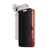 Panzer Glass PanzerGlass Privacy Bundle 3in1 dėklas telefonui skaidrus + Privacy Glass + kameros apsauga Apple iPhone 15 Plus