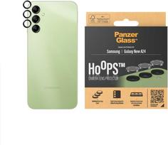 Panzer Glass Apsauginis stiklas 5D Samsung Galaxy A25 5G PanzerGlass Hoops kameros apsauga Hoop Optic Rings juodos spalvos