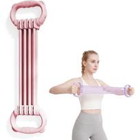 Adjustable Resistance Bands, 8 Tube 15–120 LBS Heavy Duty Exercise Bands Set, Natural Latex Detachable Workout Bands