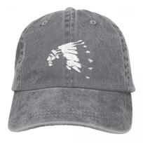 Skrybėlaitė be snapelio unisex su išsiuvinėtu besisukančiu žirgu, Sioux indėnų vadu, Trucker Snapback kepuraitės, Tėčio kepuraitė, Amerikiečių indėnų golfo kepuraitės One Size gray