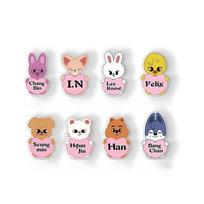 8 vnt. Stray Kids SKZOO Mielas Širdelės Smeigtukas Bang Chan Lee Know Changbin Hyunjin Han Felix Seungmin I.N Animacinis Ženkliukas Dekoras Kuprinei STAY Gerbėjų Dovana 8pcs