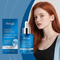Copper Peptide Face Serum, Anti-Aging with Copper Tripeptide, Multi-Peptide Formula for Fine Lines, Firming, Skin Elasticity, Hydrating, 30ml 1PCS