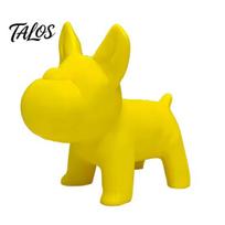 Healing Temperament Ornament 3D Printed Cute Dog Figurine, Small Yellow Puppy Statue for Desk, One-piece Molding Sculpture Shelf, Home Office citrinos geltonos spalvos