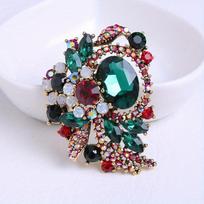 Hot Sale Full Crystal Flower Badges Brooch For Women Girls