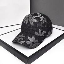 Fashion Adjustable Baseball Caps Lace Flower Breathable Sports Cap Sun Protection Sun Hats Spring juoda