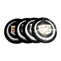 4 vnt. 56 mm ratlankio centro lipdukas Automobilio logotipo ženklelis Cadillac ATS CTS DTS STS SLS SLR XLR BLS Seville Escalade Tiburon CT6