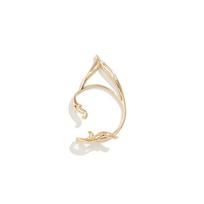 Zinc Zinc Alloy Elf Ear Clip Ear Cuff Cat Ear Hollow Ear Clips Retro   Girls Gift Gold-Left  Ear