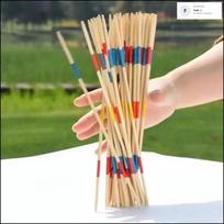 Medinis Žaidimas „Paimk Lazdeles“ Klasikinis Mikado Žaidimo Rinkinys Apima Kelias Plonas Lazdeles su Žymėmis ir Medinę Laikymo Dėžutę Stalo Žaidimui One Size beige