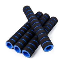 4pcs Extended Length Foam Handlebar Grips Non Slip Soft Cover for Bicycle Scooter Bike Replacement Accessories One Size mėlyna