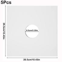 Baltos kartoninės vinilinių plokštelių dėžutės Kraft popieriaus plokštelių apvalkalai Naujų plokštelių vidiniai ir išoriniai įmautai 5pcs 10inch white