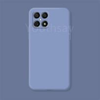 For Honor X8 Case Honor X8 Cover Funda Shell Coque Liquid Silicone Soft TPU Protective Phone Bumper Honor X8 For Honor X8 gray